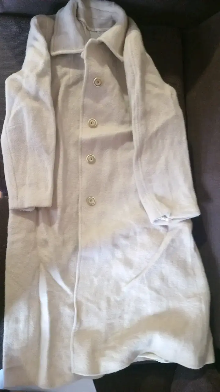 Abrigo largo beige de lana - 1