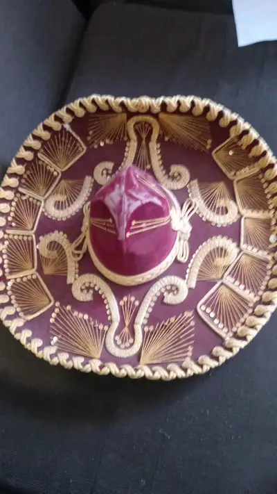 Sombrero charro mexicano bordado - miniatura 1