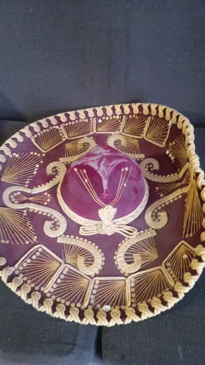 Sombrero charro mexicano bordado - miniatura 2