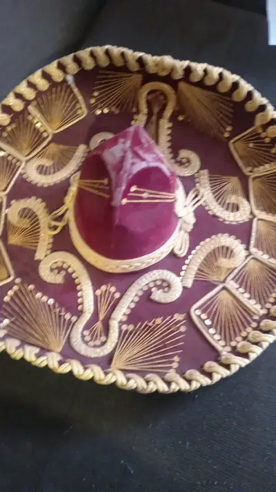 Sombrero charro mexicano bordado - miniatura 3