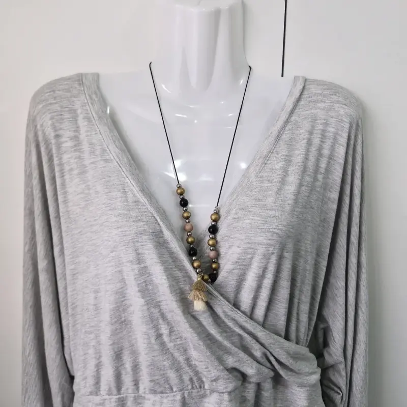 Blusa gris de manga larga express talla L - 2