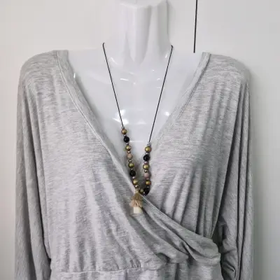 Blusa gris de manga larga express talla L - miniatura 2