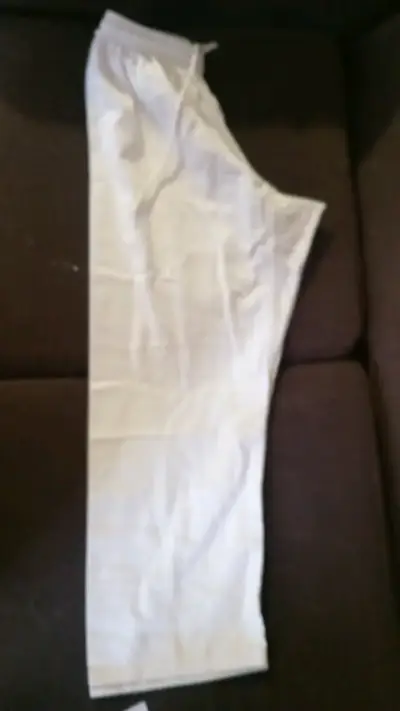 Pantalones de artes marciales Adidas blancos - miniatura 2