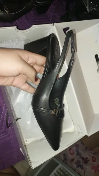 Zapatos de tacón bajo Aldo negros - miniatura 2