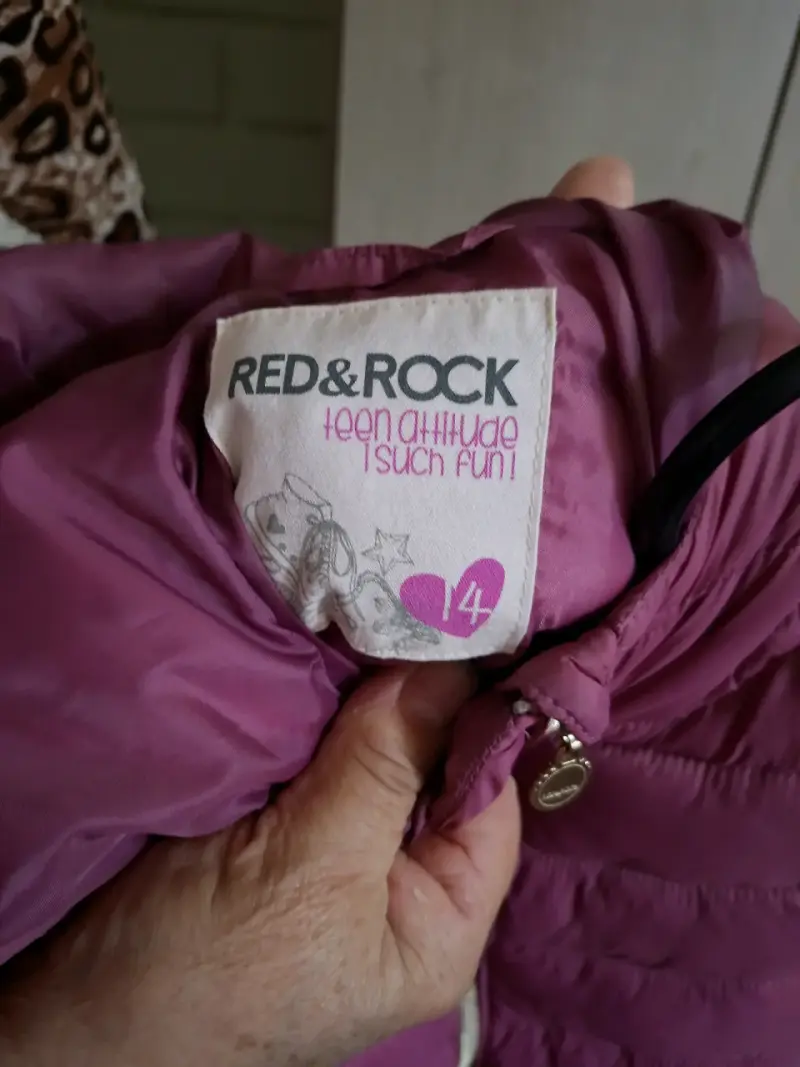 Chaqueta acolchada rosada para niña - 3