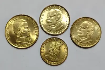 Monedas chilenas  de 1971 y 1972 serie completa - miniatura 2