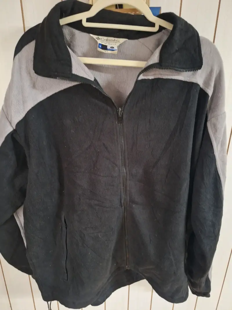 Chaqueta polar Columbia negra y gris hombre