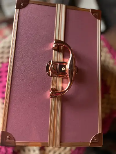 Maletín organizador de maquillaje rosa - miniatura 2