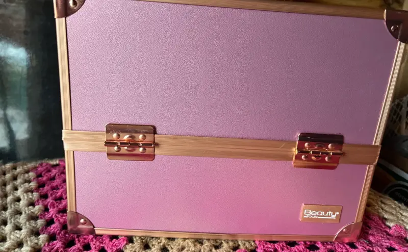 Maletín organizador de maquillaje rosa - 3
