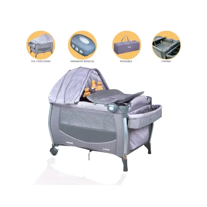 Cuna corral Infanti Luna plegable