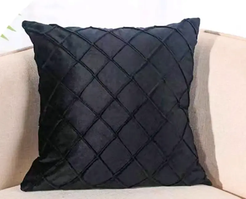 Fundas para cojines 45x45 cm gris y negro - 2