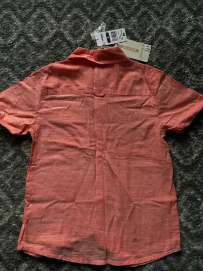 Camisa infantil Yamp color coral - miniatura 2