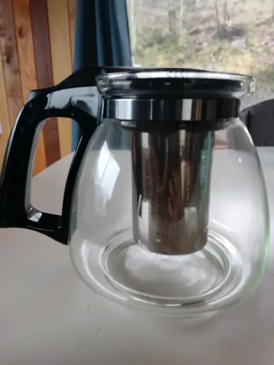 Tetera de vidrio con infusor de acero inoxidable - miniatura 1