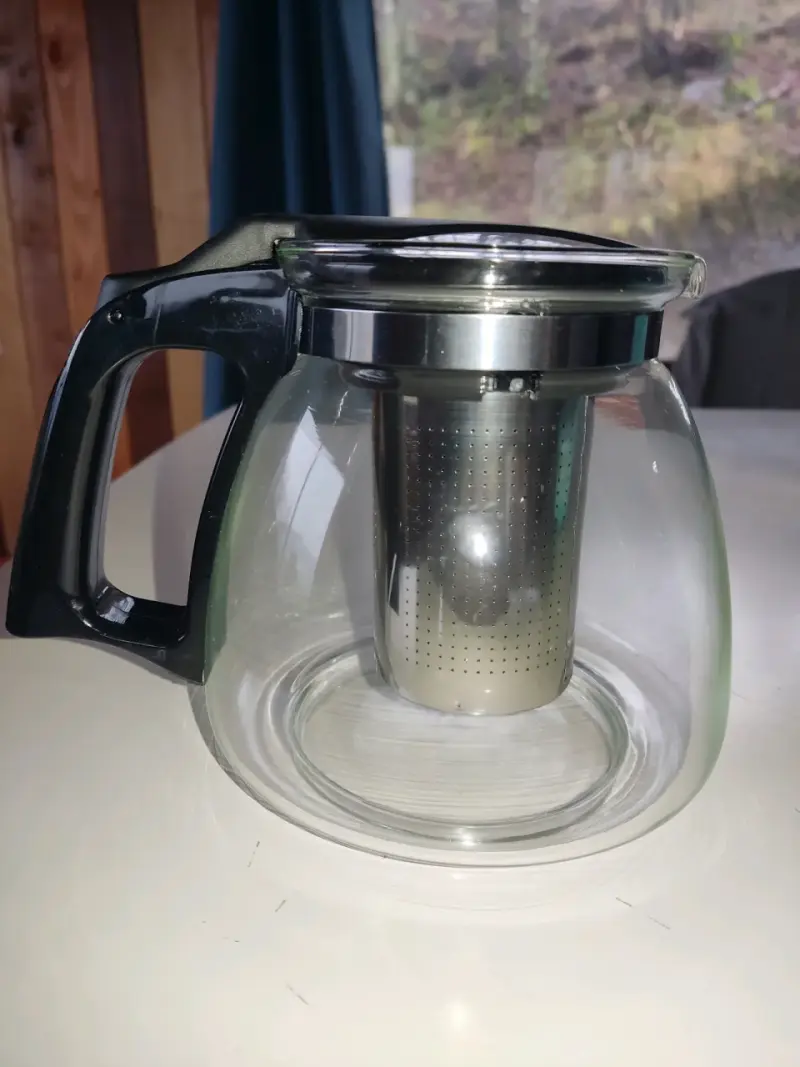 Tetera de vidrio con infusor de acero inoxidable - 2