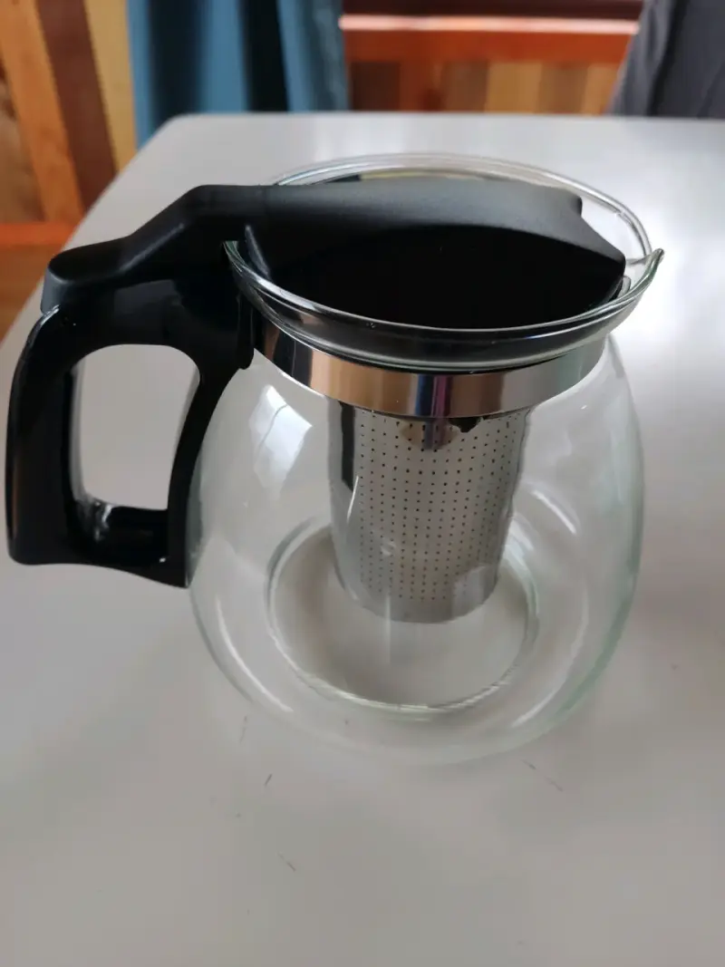 Tetera de vidrio con infusor de acero inoxidable - 4