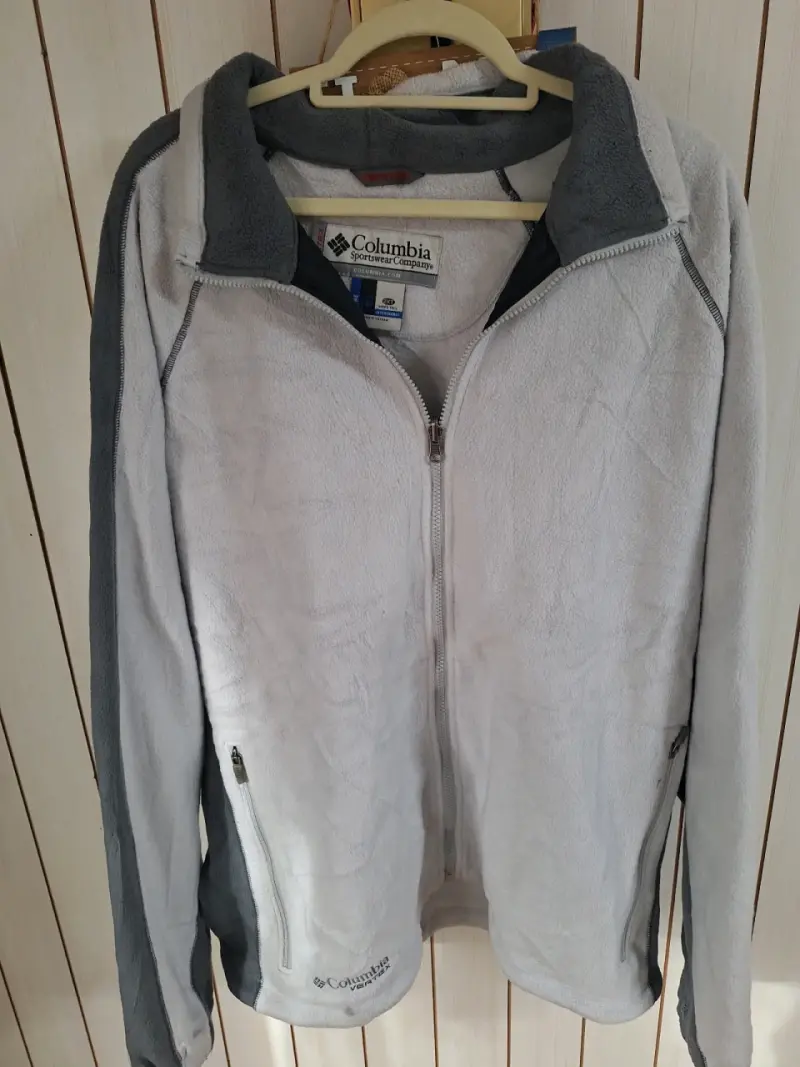 Chaqueta polar Columbia gris para hombre