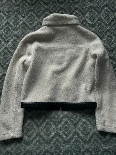 Chaqueta de lana beige con detalles negros - miniatura 4