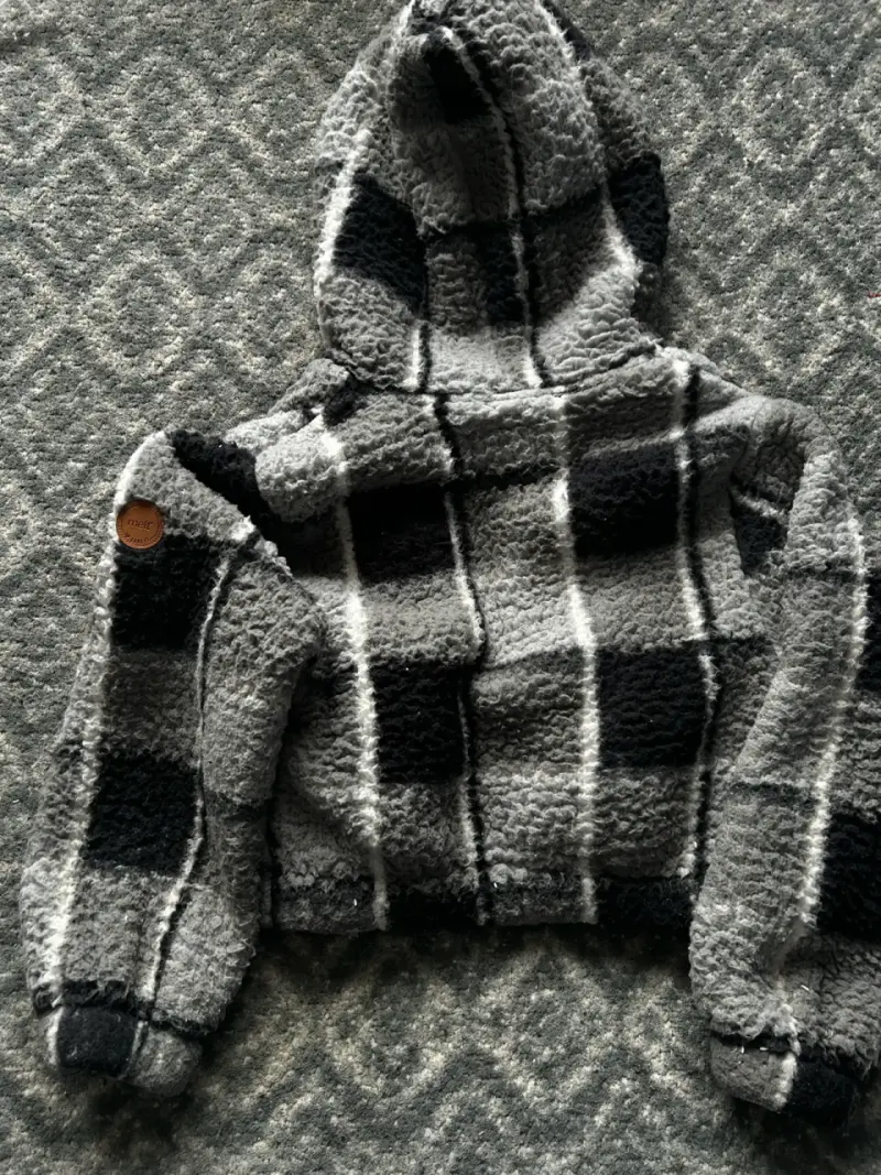 Chaqueta de polar Melt a cuadros gris - 2