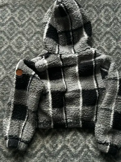Chaqueta de polar Melt a cuadros gris - miniatura 2