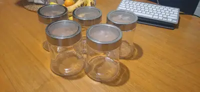 Set de frascos de vidrio con tapa metálica - miniatura 2