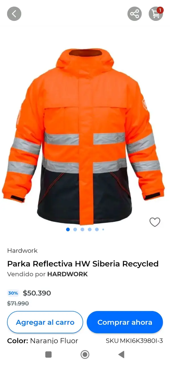 Parka Reflectiva HW Siberia Naranja Fluor - 1
