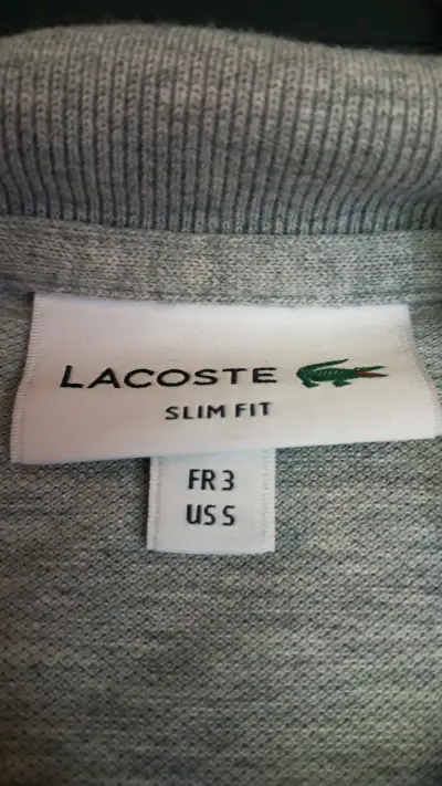 Polera polo gris Lacoste Original - miniatura 3