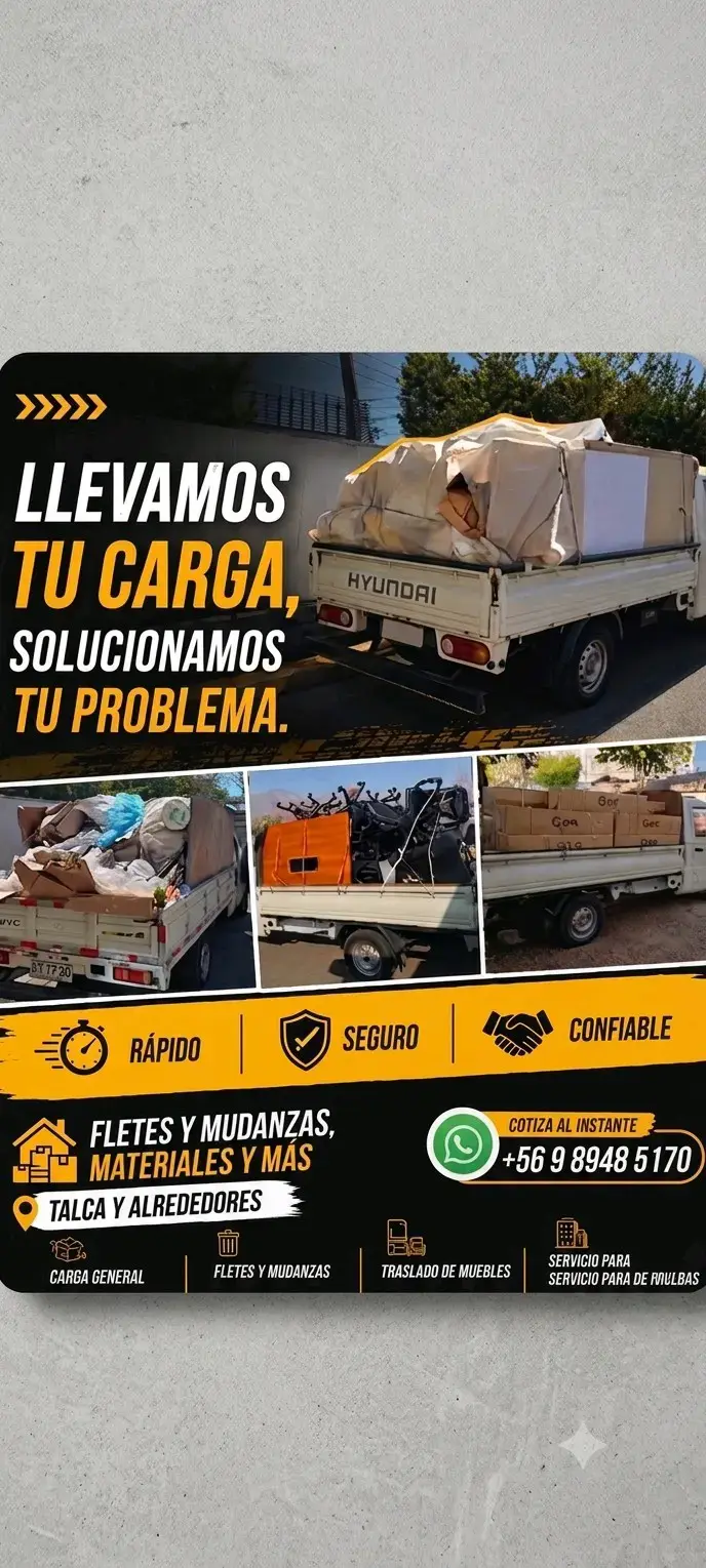 Servicio de fletes y mudanzas en Talca