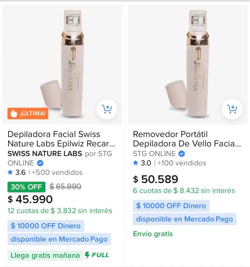 Depiladora recargable Velform Epilwiz con luz LED - 4