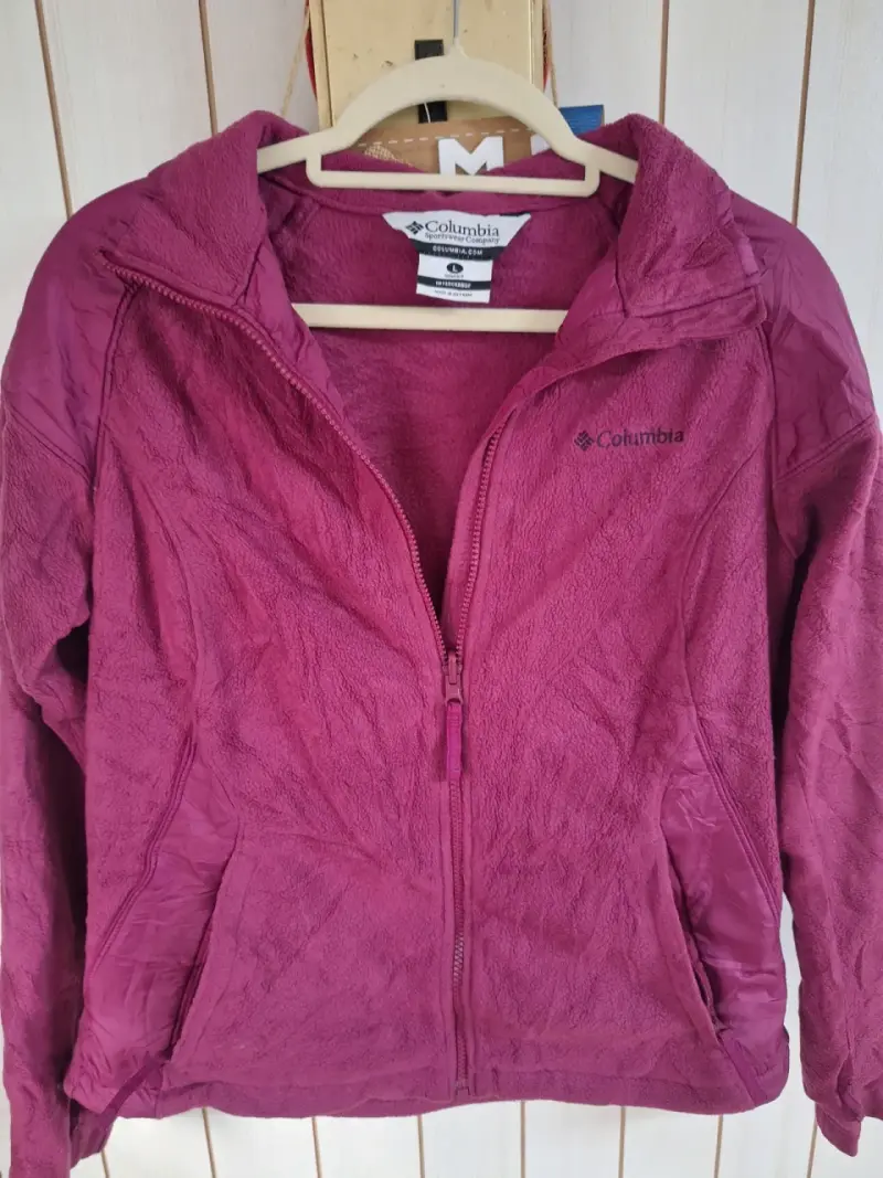 Chaqueta polar Columbia morada para mujer