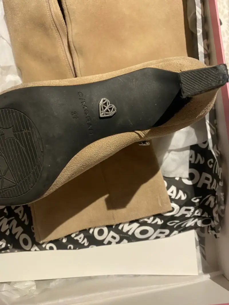 Botas de cuero arena talla 37 - 4