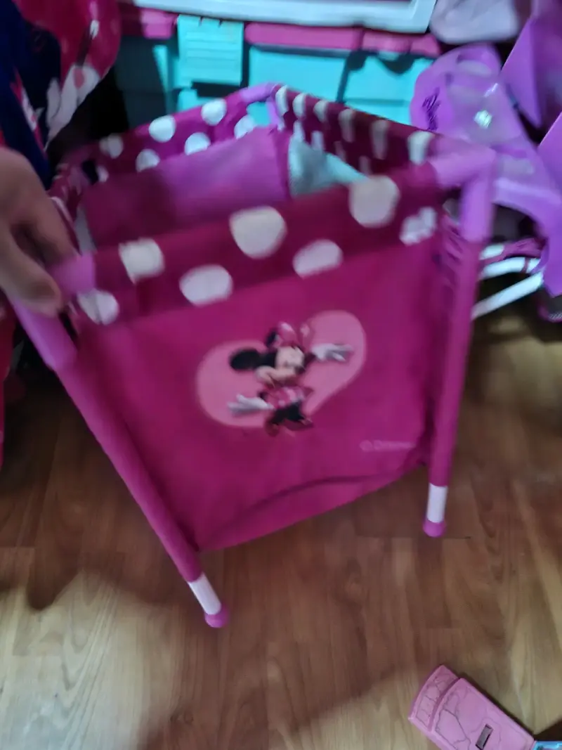 Coche y cuna de juguete Disney Minnie rosa - 5