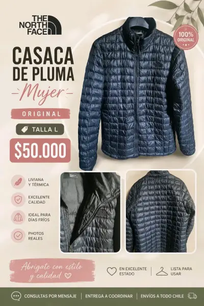 Casaca de pluma The North Face mujer talla L - miniatura 1