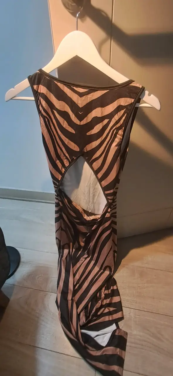 Vestido largo con estampado animal print - 2