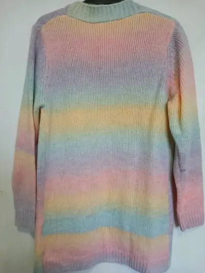 Cardigan de punto multicolor suave - miniatura 2