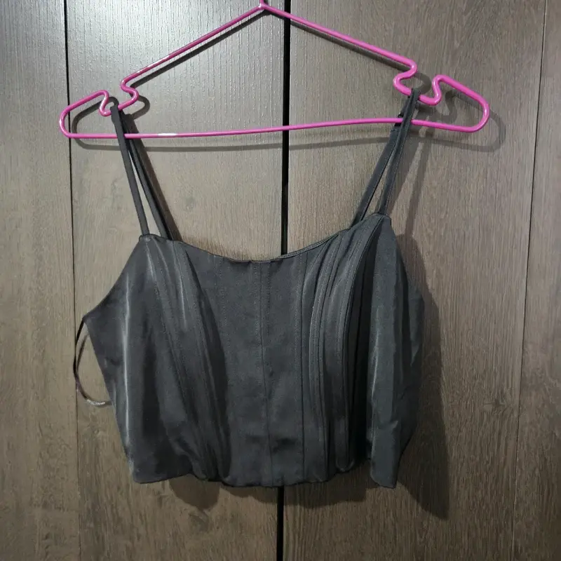 Top corset negro elegante - 1