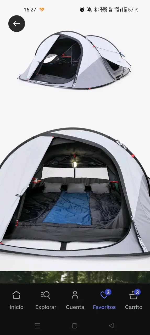 Carpa de camping plegable portátil - 4