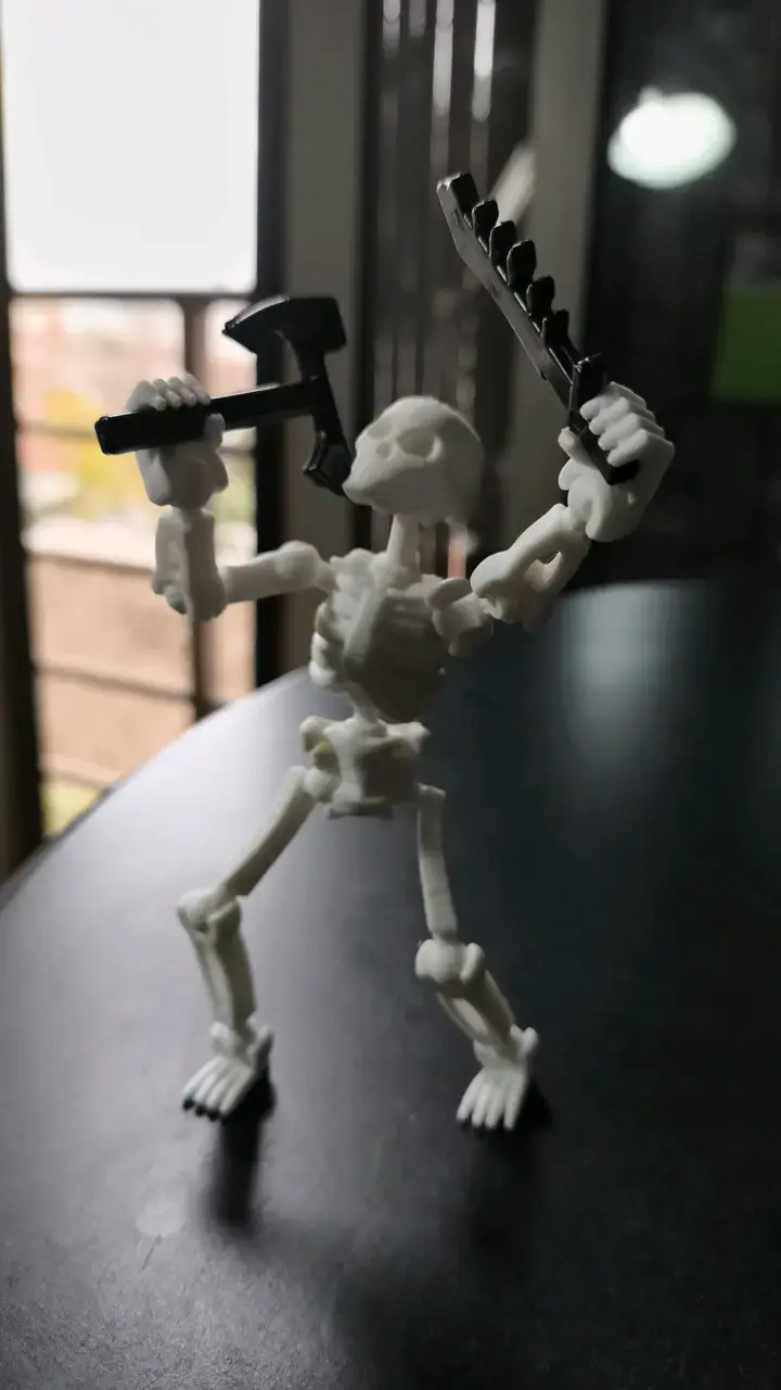 Figura esqueleto articulado impreso 3D - 3