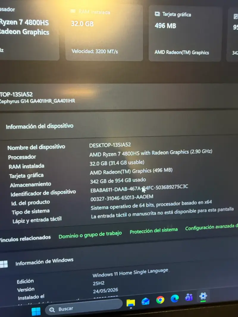 Laptop ASUS Ryzen 5 con NVIDIA GeForce GTX - 4
