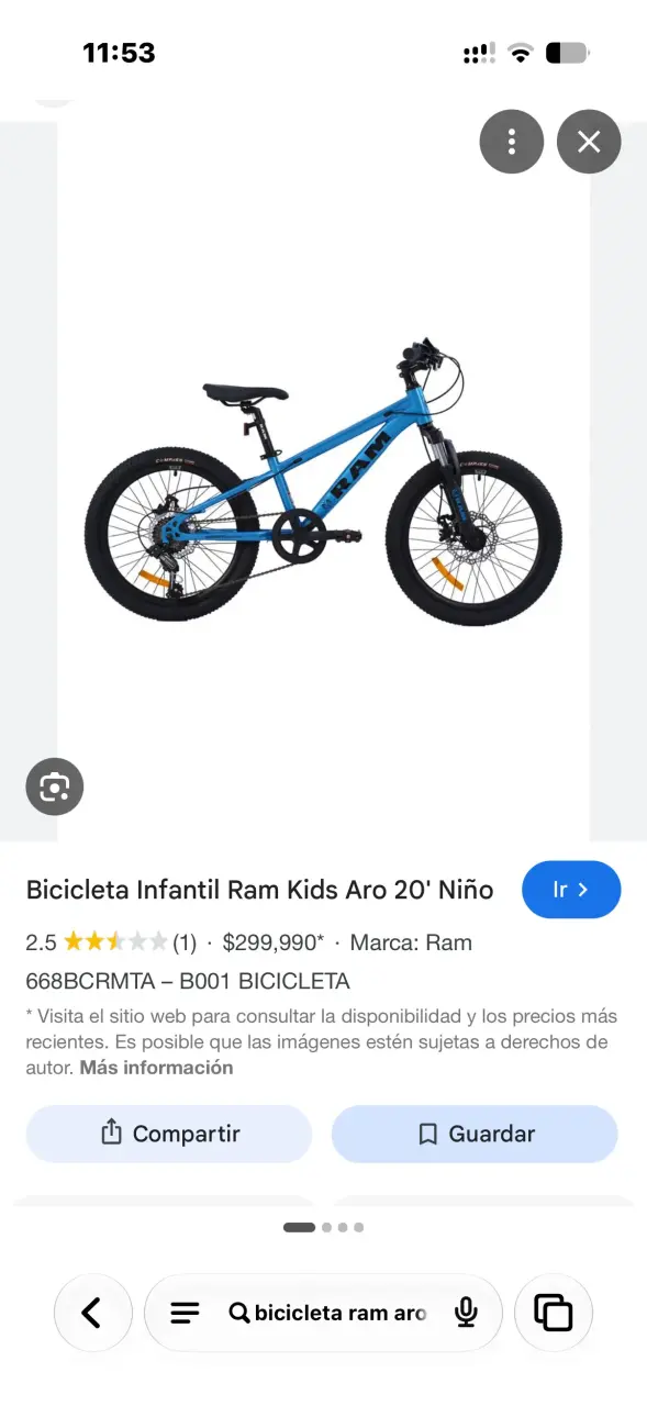 Bicicleta infantil RAM blanca con suspensión - 3