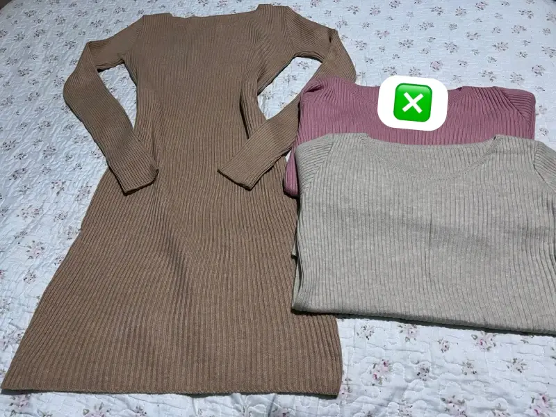 Vestido de punto largo en tonos neutros