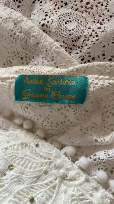 Blusa de encaje blanco con tirantes - miniatura 3