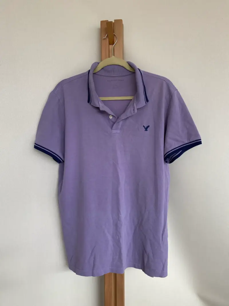 Polera morada American Eagle slim fit - 1