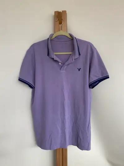 Polera morada American Eagle slim fit - miniatura 1