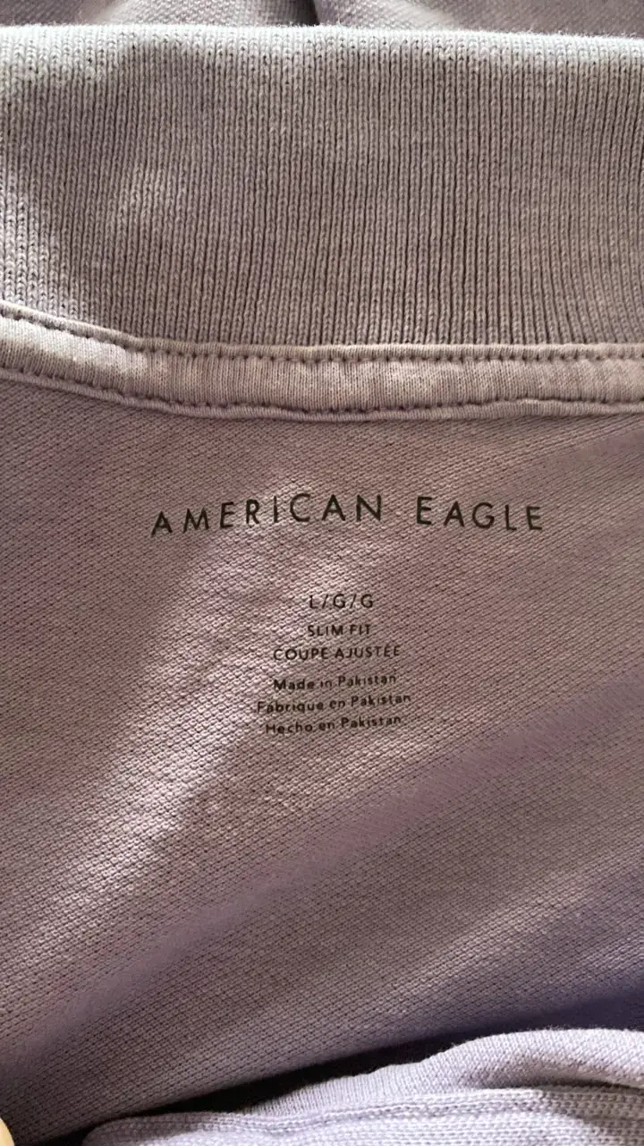 Polera morada American Eagle slim fit - 3