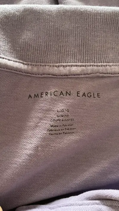 Polera morada American Eagle slim fit - miniatura 3