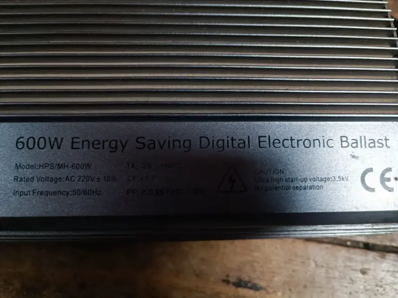 Balastro electrónico Agrolite 600W ahorro de energía - 2