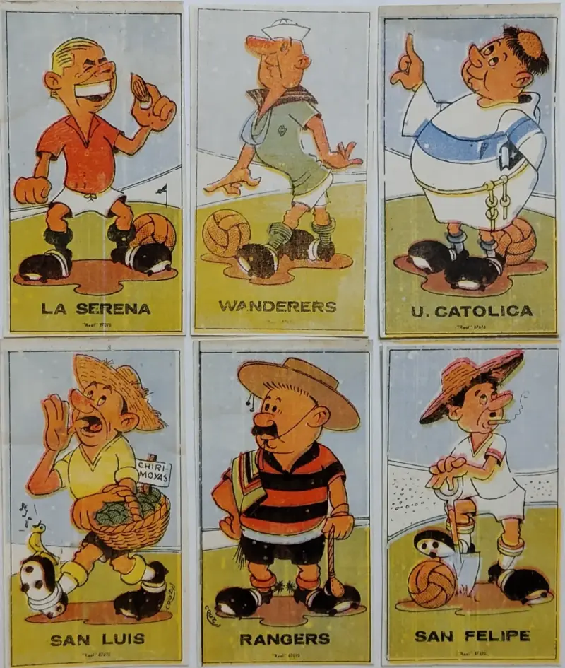 Colección de 18 láminas de fútbol chileno vintage - 3
