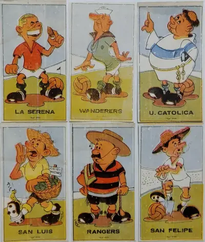 Colección de 18 láminas de fútbol chileno vintage - miniatura 3