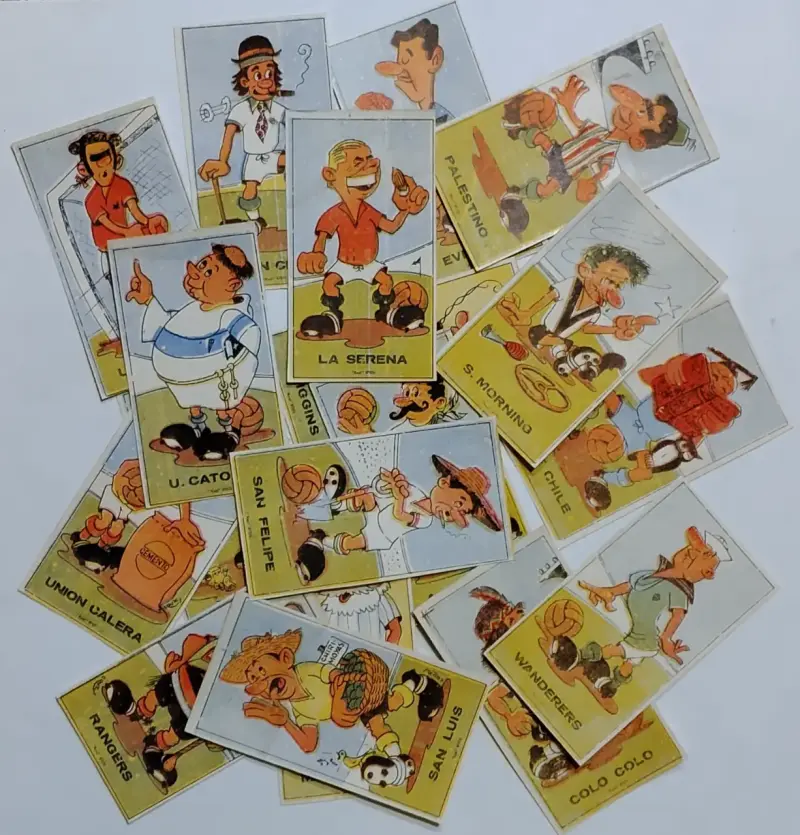 Colección de 18 láminas de fútbol chileno vintage - 5