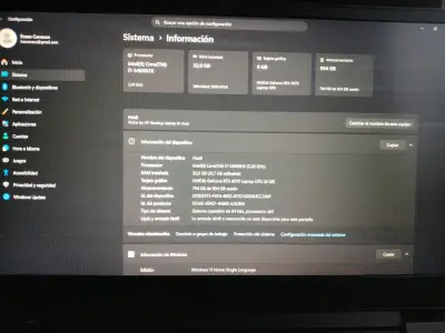 Laptop HP Victus con Intel Core i7 y Nvidia 4070 - miniatura 5